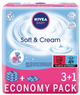 Набір Дитячі серветки Nivea Baby Soft & Cream очищуючі 4 x 63 шт (4005808862535) - зображення 1