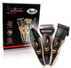 Мужской триммер ProGemei Gold GM-595 аккумуляторная бритва для стрижки волос и бороды 3 Вт черный/золотистый - изображение 2