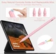 Универсальный стилус Active Stylus Pencil C06 для планшетов и телефонов (Android, iOS, Type-C, 3 наконечника, работает на всех сенсорных устройствах) - Розовый - изображение 3