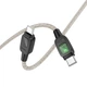 Кабель передачі даних Fast Charging hoco. U124 USB-C/USB-C 1.2m 3.9ft кристалічний силікон Smart Power OFF підтримує швидку зарядку PD 60W - зображення 2