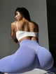 Спортивні жіночі легінси EASY з ефектом Push Up для фітнесу та йоги Безшовні Однотонні Щільні XS-S Лавандові (XA08LS) - зображення 7