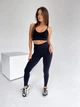 Спортивные женские леггинсы EASY с эффектом Push Up для фитнеса и йоги Бесшовные Однотонные XS-S Черные (XA01LS) - изображение 5