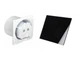 Вытяжной вентилятор c датчиком влажности и таймером AirRoxy dRim 100 HS glass black на подшипниках черный глянцевый - изображение 3