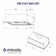 Вытяжка полновстраиваемая Minola HBI 5327 IV 800 LED - изображение 10