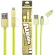 Кабель combo Micro USB+Lightning REMAX Aurora RC-020t Yellow - зображення 2