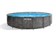 Каркасный бассейн Intex 26742, 457 x 122 см + фильтр-насос + лестница + тент + подстилка - изображение 2