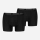 Набор трусов боксеров мужских хлопковых Puma Men Everyday Basic Boxer 2P 93832002 L Black/Black (8720245555944) - изображение 1