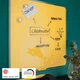 Доска офисная 45х45 магнитно-маркерная стеклянная LEITZ Cosy желтая (7044-00-19) 4002432126118 - изображение 3