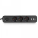 Мережевий подовжувач 3 м 3 гнізда з 2USB + USB-C заземленням і кнопкою VIDEX VF-PD33G2U1C-B - зображення 3
