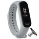 Силиконовый ремешок MRK для фитнес браслета Xiaomi Mi Band 4/3 светло-серый (26) с металлической кнопкой (mrk51230002) - изображение 1