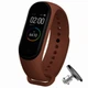 Силиконовый ремешок MRK для фитнес браслета Xiaomi Mi Band 4/3 Коричневый (1) с металлической кнопкой (mrk21042050) - изображение 1