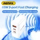 Зарядний пристрій Remax RP-U100 1USB/2Type-C, QC/PD, 5A, 65 Вт Білий - зображення 5