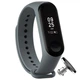 Силиконовый ремешок MRK для фитнес браслета Xiaomi Mi Band 4/3 Темно-серый (25) с металлической кнопкой (mrk18102088) - изображение 1