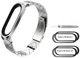 Ремінець MiJobs V-shape металевий для Xiaomi Mi Band 5/6/4/3 Silver (mrk0002) - зображення 2