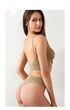 Комплект нижнего белья в рубчик топ бюстгальтер трусики Honey Fashion Accessories S/М бежевый (2-74) - изображение 3