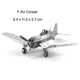 Металлический конструктор 3d пазл Vkstar Самолёт F4u Corsai - изображение 2