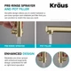 Змішувач для кухні із висувною лійкою KRAUS Artec Pro™ бронза латунь KPF-1603SFACB - зображення 7