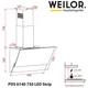 Вытяжка кухонная Weilor PDS 6140 WH 750 LED strip - изображение 6