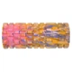 Массажный роллер ролик мфр Zelart Grid Combi Roller 9367 длина 33см Yellow-Pink - изображение 3