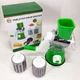 Овощерезка мультислайсер Tabletop Drum Grater Kitchen Master Терка для овощей и фруктов 3 насадки. Цвет: зеленый - изображение 5