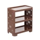Полка - етажерка Rattan 3 ярусна h58х52х30 см Коричнева - зображення 2