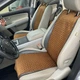 Накидки на сидіння з алькантари Lux Коричневий ромб з білим рядком Стандарт Повний комплект - зображення 1