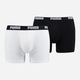 Набір чоловічих трусів 2 штуки Puma Basic Boxer 2P 90682307 S Чорний/Білий (8718824609676) - зображення 1