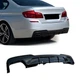 Диффузор накладка заднего бампера M-Performance BMW 5 series F10 2010-2016 под 1 выхлопную, черный глянец для BMW 5 series F10 F11 2010-2016 (8134) - изображение 1