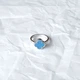 Срібна каблучка з бірюзою, вага виробу 3,5 гр (60001921) - зображення 6