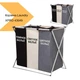 Складна тканева корзина Laundry для грязного білизни на 3 секції XPRO (43049-_304) - изображение 3