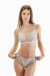 Комплект женский топ и стринги из сеточки в горошек и кружева Felisiya Lingerie Айвори 2009+220-166г004 L - изображение 1