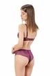 Комплект женский кружевной топ и трусики-бразилиана Felisiya Lingerie Сливовое вино 2009+209-076с L - изображение 3