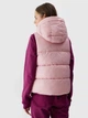 Теплый жилет короткий женский 4F Vest Jacket F112 4FWSS24TVJAF112-56S XS Розовый (5904698676903) - изображение 2