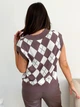 Жилет женский ARTKNIT Ромб L/XL Шоколад (4823093456914) - изображение 3