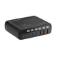 Зарядное устройство LDNIO 140W GaN с шестью портами (3U+3C) PD/QC и дисплеем Black (A6140C) - изображение 1