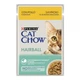 Влажный корм для кошек CAT CHOW Hairball для выведения шерсти с курицей и зеленой фасолью 85г - изображение 1