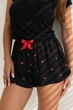 Піжама з віскози (футболка + шорти) чорна Love Whipsterl Sensis XL S2020204 - изображение 8