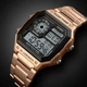 Мужские наручные электронные часы Skmei 1335 Ripple RoseGold - изображение 8