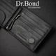 Кошелек мужской Classic с магнитным замком из натуральной кожи DR. BOND MSM-3 черный - изображение 7
