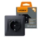 Розетка с USB+USB-C черная VIDEX Binera с заземлением (VF-BNSK1GUC-BG) - изображение 1