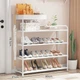 Полиця для взуття 4 яруси Vibo Shoes Organizer взуттєвий стелаж металевий з чотирма полицями Білий - зображення 2