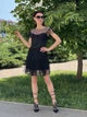 Жіноча сукня з сітки Poliit 8516 чорний 38 - изображение 8