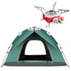 Намет автоматичний двомісний Camping С1680 саморозкладний 1.1х2х1.5м Зелений + Газовий пальник - зображення 11