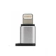Переходник адаптер Remax RA-USB2 MicroUSB на Lightning для iPod, iPhone, iPad Серебристый - изображение 2