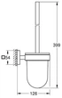 Ёршик для унитаза GROHE QuickFix Start Cube 409772430 черный - изображение 6