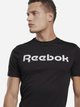 Футболка бавовняна довга чоловіча Reebok Gs Reebok Linear Rea 100042232 2XL Чорний/Білий (4064048052366) - зображення 4