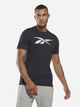 Футболка бавовняна довга чоловіча Reebok Gs Vector Tee 100052762 L Чорна (4065424148611) - зображення 1