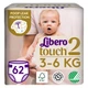 Подгузники Libero Touch 3-6 кг Размер 2 62 шт (7322541750071) - изображение 1