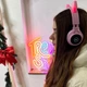 Беспроводные наушники с подсветкой Hoco W27 Cat Ear LED BT5.0 ушки розовый - изображение 5