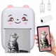 Портативный аккумуляторный карманный мини принтер с термопечатью Bluetooth Portable Mini Printer А8С Розовый - изображение 1